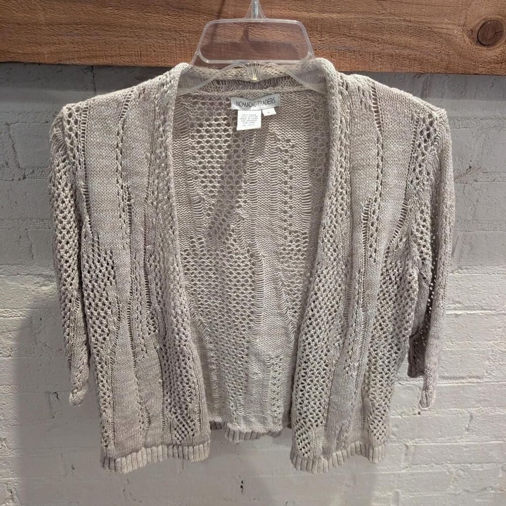 Nomadic Traders Women's Cream and Tan Cardigan